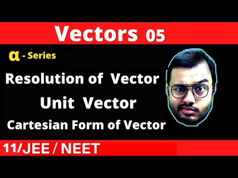 Vectors 05 : Resolution Of Vector || Unit Vector || Cartesian form of Vector - Basics