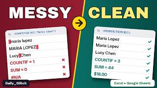 Clean Messy Data in Excel & Google Sheets (TRIM, PROPER, Duplicates)