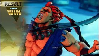 STREET FIGHTER V Akuma (Gouki) Vs M.Bison (Vega)  Level 7 AI