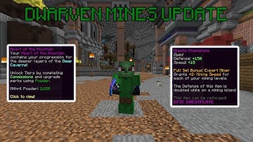*NEW* Dwarven Mines Mining Update (Hypixel Skyblock)