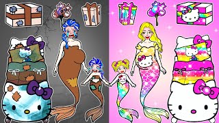 [🐾paper dolls🐾] Costume Rapunzel Mermaid Lose Weight Challenge | Rapunzel Compilation 놀이 종이