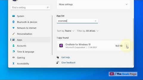 OneNote opnieuw instellen in Windows 11