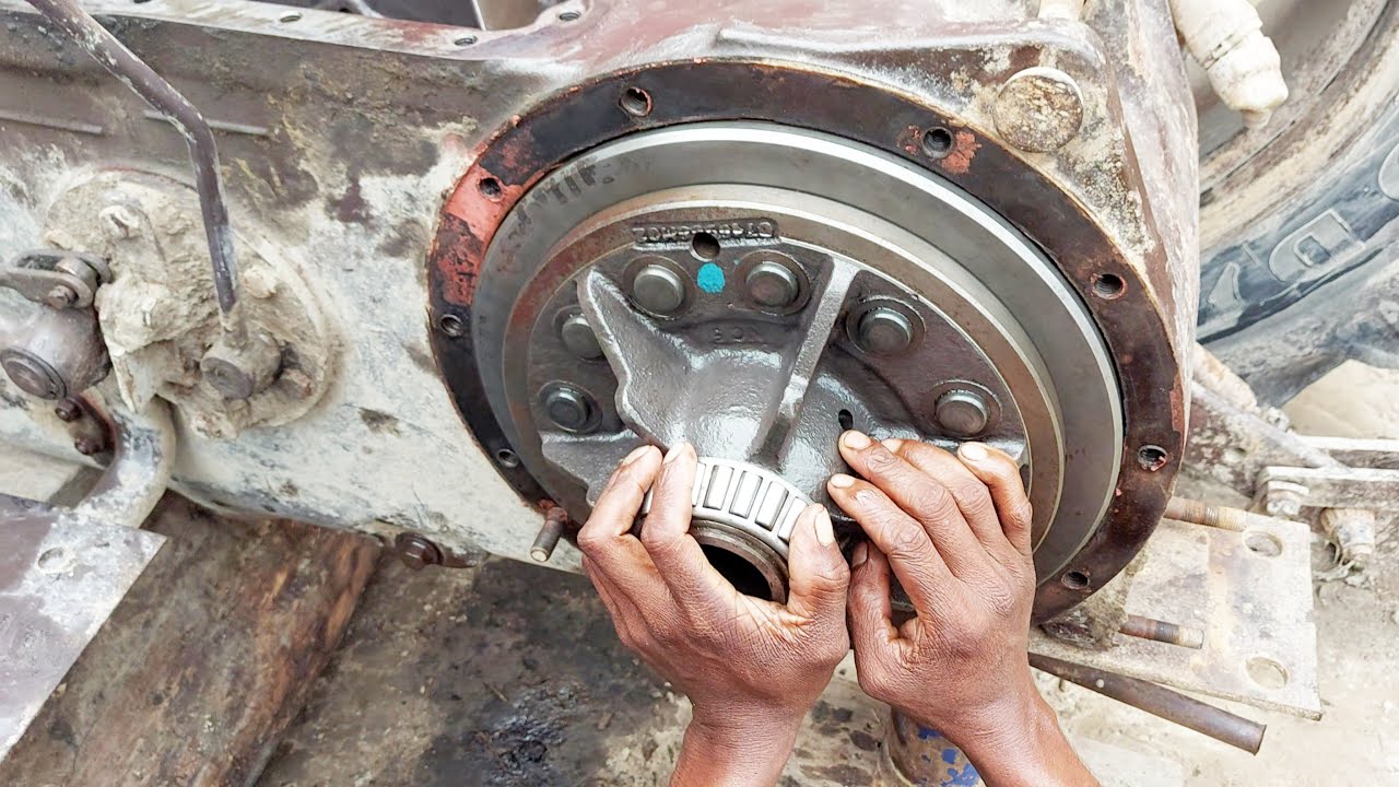 Tractor Big Crown Wheel Pinion Bubble Pinion Full Repair and Fitting/New Buble Pinion Change Fitting