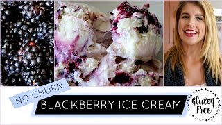 Easy, homemade, AND handpicked blackberry ice cream!