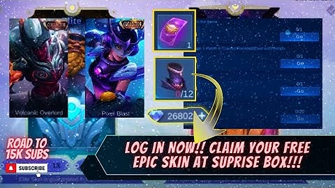 HOW TO GET "FREE" COLLECTOR SKINS USING FREE TREASURE TICKETS IN SURPRISE BOX EVENT | MLBB