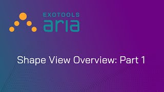 Full ARIA Tutorial | Shape View Overview – Toolbar Deep Dive (Part 1) Update