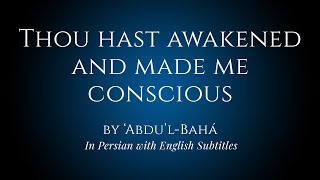 « Thou hast awakened and made me conscious » – by ‘Abdu’l-Bahá – In Persian with English Subtitles