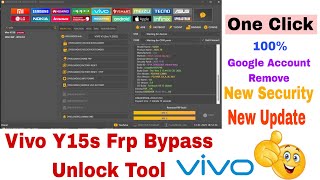 Vivo y15s v2120 frp bypass unlock tool 1click done New security New update 2024!