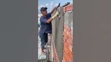 Bạn có biết vì sao thợ lại trát được tường phẳng chưa? #shorts