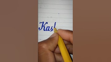 Cursive handwriting with cut marker 605 name Kashif || WriteWise || #viral #handwriting