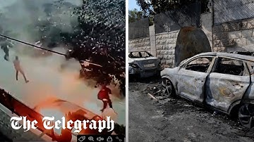 Masked Israeli settlers torch Palestinian village in West Bank, killing one