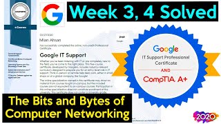 Week 3, 4 All Quizzes Solution & Get 💯 The Bits and Bytes of Computer Networking | Google IT Course