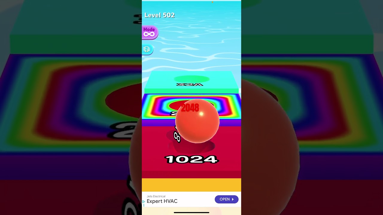 Ball run 2048 8192 went to 32A tile