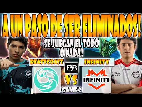 BEASTCOAST VS INFINITY BO3[GAME 2]MOOZ, LUMPY VS LUMIERE, PIPI VS ELITE LEAGUE SEASON 2- DOTA 2- ESB