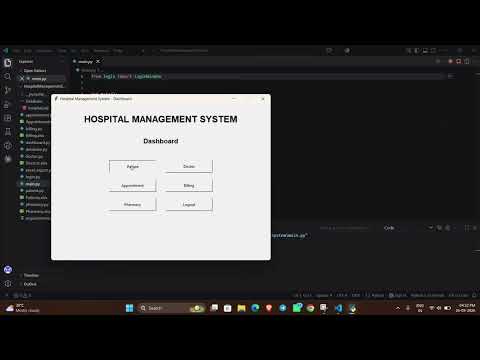 🏥 Hospital Management System | Python + Tkinter + MySQL | #project #python 