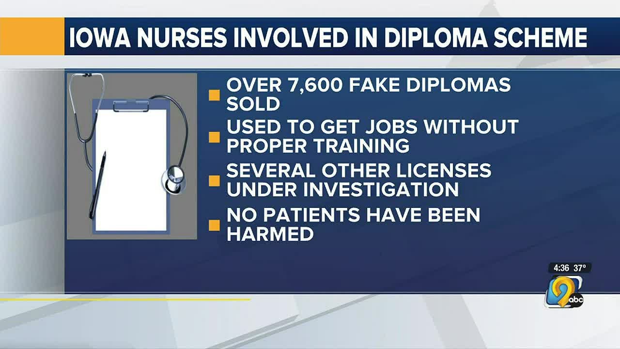 Iowa revokes license of two nurses involved in fake diploma scheme