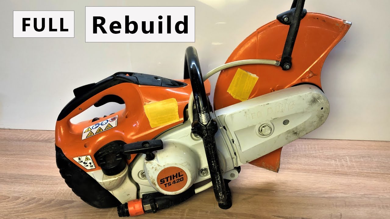 Full STIHL Concrete Saw Rebuild in 9 minutes! Stihl TS 420 (Basically