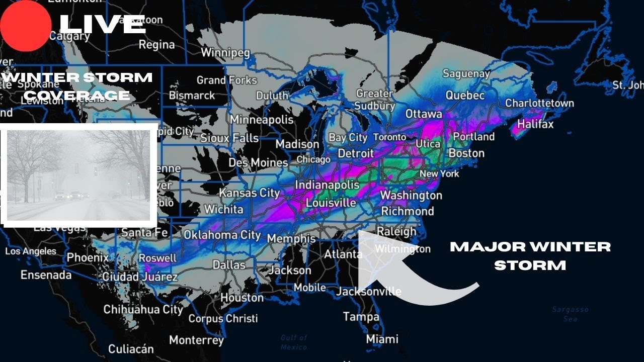 🔴LIVE| Major Winter Storm Coverage- With Live Traffic Cams - YouTube