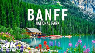 Banff National Park 4K 🌲 Explore Turquoise Waters & Rocky Mountain Beauty | Canada’s Wilderness