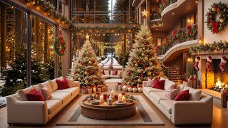 🎄 Elegant Christmas Home Jazz 2026 ✨ Cozy Luxury Fireplace & Peaceful Snowy Winter Ambience ❄️🎶