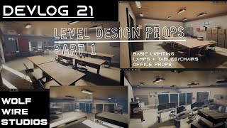 Devlog #21 - UE5 - Level Design Props Update + Basic Lighting #leveldesign