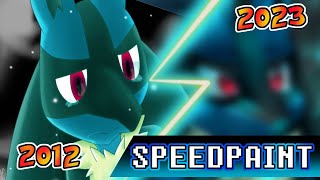 My old friend [ Lucario movie Fanart] - Speedpaint