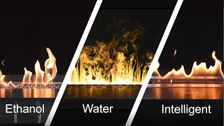 Art Fireplace Ethanol Fires and Water Vapor Fire Places With Remote Controller and Mobile App Resimi