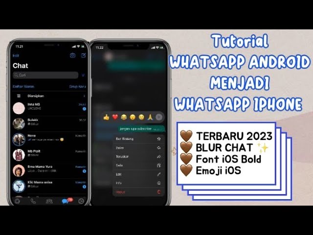 Update WhatsApp Android Menjadi WhatsApp iPhone 2023 | Blur Chat class=