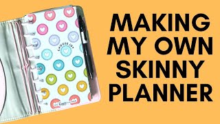 MAKING MY 2023 ON THE GO PLANNER  DIY SKINNY TRAVELLERS NOTEBOOK DISC PLANNER