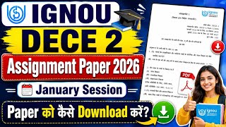 IGNOU DECE 2 assignment paper hindi | DECE Assignment Paper January Session | #ignou #dece_course |