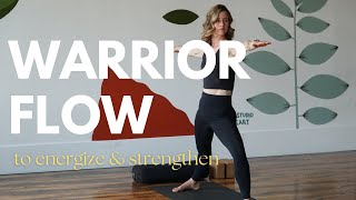 Warrior Yoga Flow | 13 MIN to Energize & Strengthen | with music