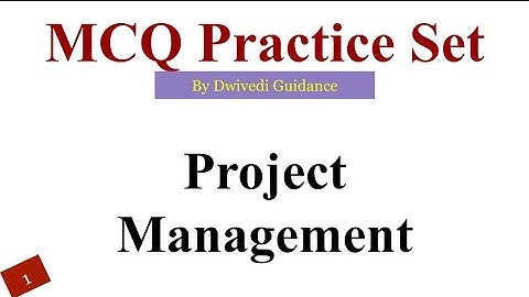 1| Project Management MCQ | project management mcq with answer | mcq on project management | bba mba