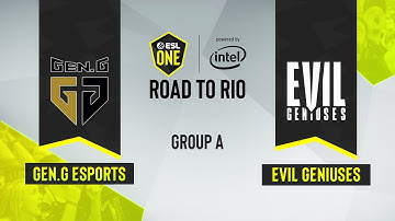 CS:GO - Gen.G Esports vs. Evil Geniuses [Train] Map 1 - ESL One: Road to Rio - Group A - NA
