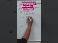 Conversion of Decimals to percentage #maths