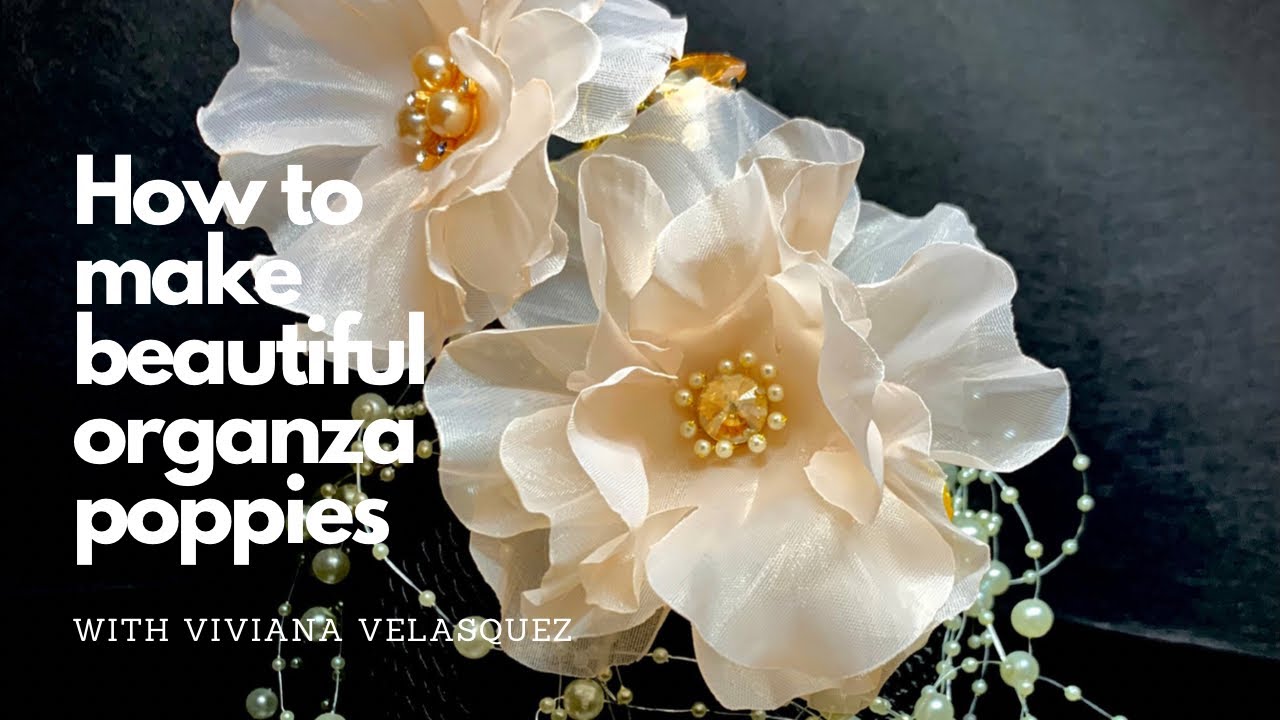 How to make beautiful organza poppies/ Como hacer hermosas amapolas con organza #howto#diy#artist