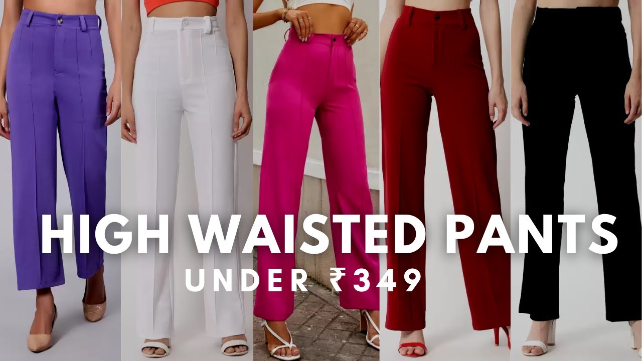 HUGE High waist trousers try on haul Flipkart under ₹ 349 | Isha Vinod Jain