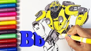 Letter B For Bumblebee 2018 Transformers , Drawing And Coloring