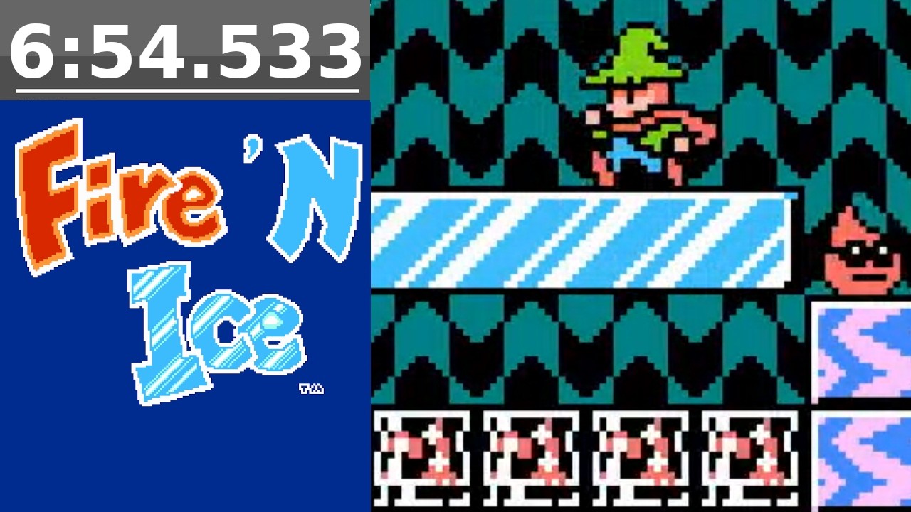 Fire 'N Ice (NES) World 7 Speedrun: 6:54.533