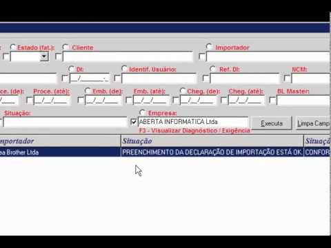 Registro de DI Automatico Via Siscomex Importação WEB