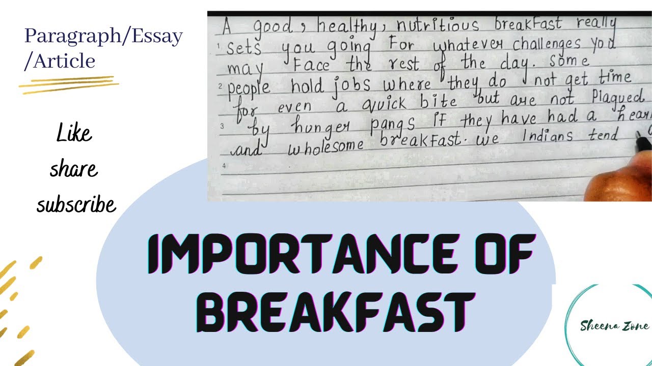 essay on healthy breakfast