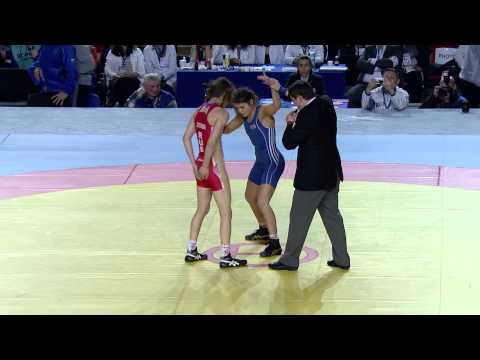 48Kg Final 1-2 - Female Wrestling -  European Championships 2013