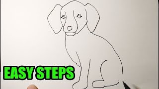 Top 6 how to draw dog sitting in 2022