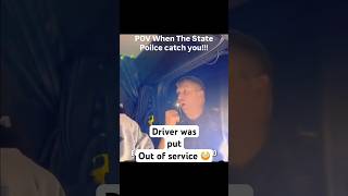 Truck Driver tries to sneak in extra miles and got put out of service 😳 #viral #trucking #trucker