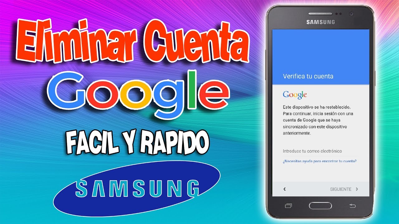 Quitar Cuenta Google Galaxy Grand Prime Y En Cualquier Samsung Galaxy