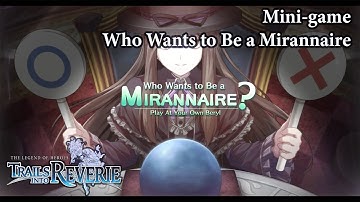 The Legend Of Heroes Trails Into Reverie | Mini-game - Who Wants to Be a Mirannaire