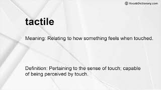 tactile Meaning