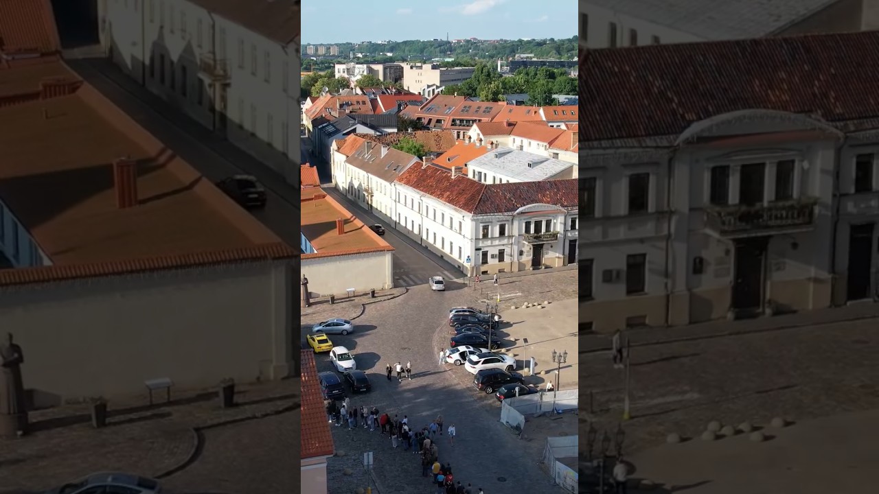🇱🇹 Kaunas , Lithuania 4K | Stunning Drone Shorts Over the Baltic Cityscape