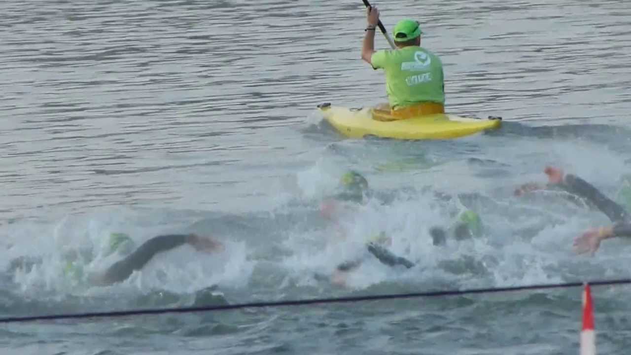 Challenge Roth Swim Challenge Roth 2013 Pro swim start, Main-Donau-Kanal - YouTube