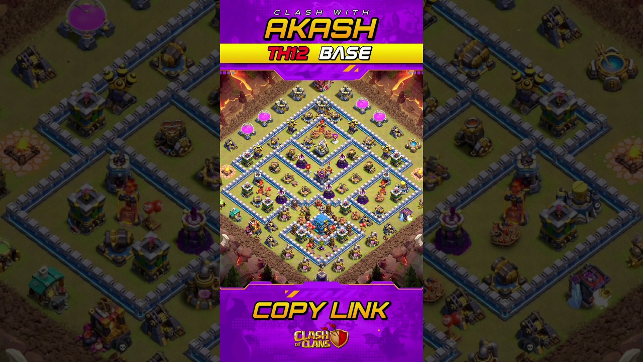 Best Th12 War Base 2025 Anti 2 Star Anti Zap Witches Anti Electro Dragon Clash of Clans 🔥