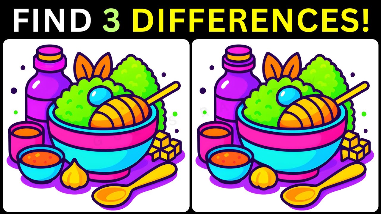 🎯Three Sneaky Differences Challenge Your Mind✨【#260 Brain Game Challenge Find 3 Differences】